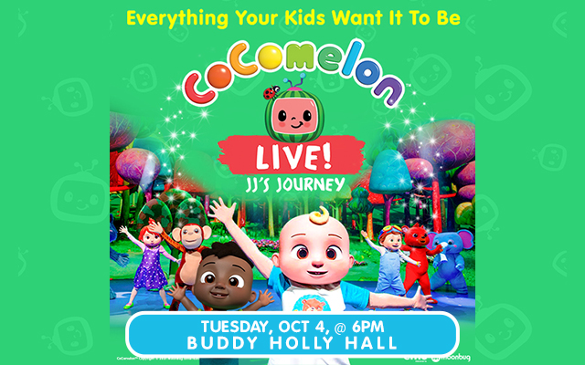 <h1 class="tribe-events-single-event-title">CoComelon Live! JJ’s Journey October 4th at Buddy Holly Hall</h1>