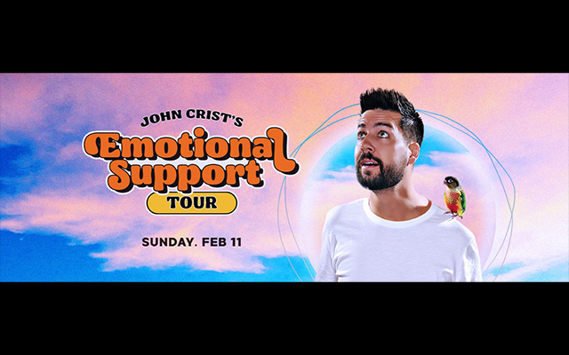 Comedian John Crist Brings His Emotional Support Tour to The Buddy Holly Hall February 11th
